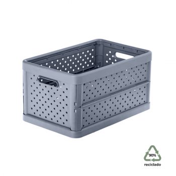 Vigar Foldable Crate Charcoal (2 Sizes)