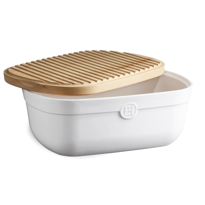 Emile Henry Bread Box 35.5X24.5cm Chalk Chef's Complements