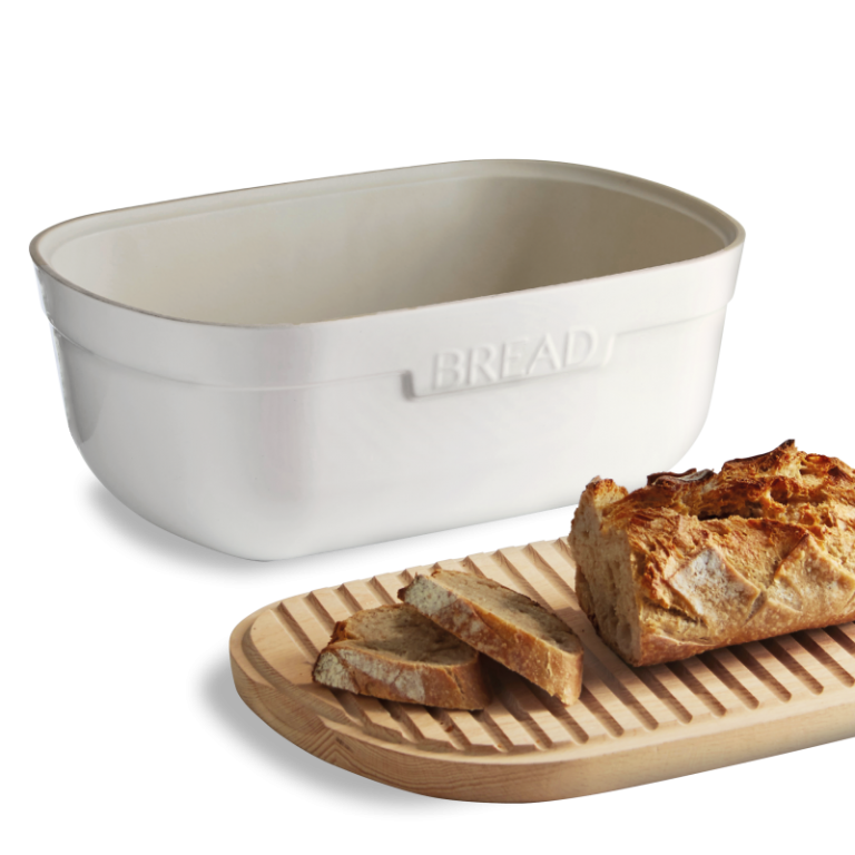 Emile Henry Bread Box 35.5X24.5cm Chalk Chef's Complements