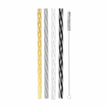 Avanti Reusable Cocktail Straws Celebration Set of 24