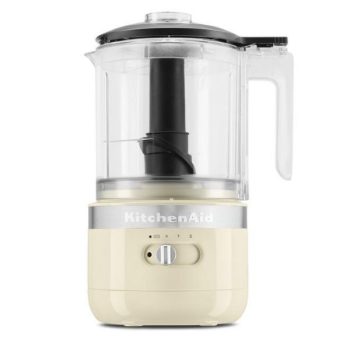KitchenAid 5 Cup Cordless Food Chopper & Whisk KFC519 Almond Cream