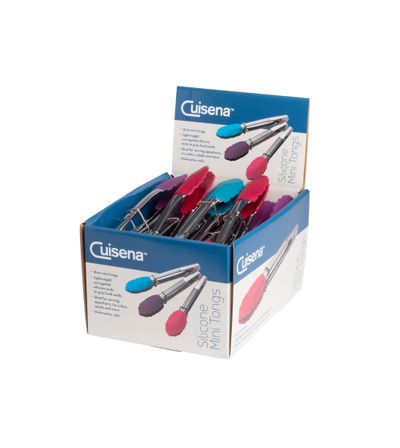 98666 – Cuisena Mini Silicone Tongs CDU24 – HR