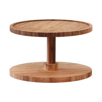 LTW Bamboo Two Tier Turntable 28cm