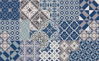 Beija Flor Eclectic Indigo Vinyl Mat (2 Sizes)