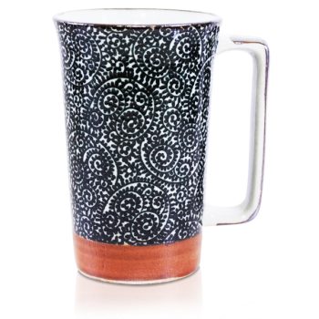 Black Spiral Tall Mug 400ml