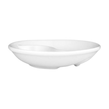 Wilkie Brothers New Bone Porcelain Rounded Divided Dish 10cm