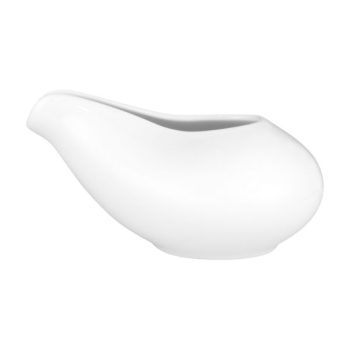Wilkie Brothers New Bone Porcelain Indented Sauce Boat 80ml