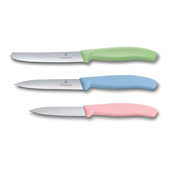 Victorinox Swiss Classic Trend Colours Paring Knife Set of 3 (Green, Blue & Rose)