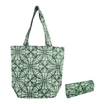 Sachi Insulated Folding Market Tote Bohemian Green