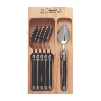 André Verdier Laguiole Debutant Teaspoon Set of 6 Black