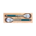 André Verdier Laguiole Debutant Salad Servers Teal