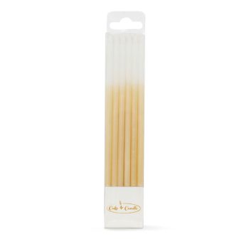 Cake & Candle Ombre Cake Candles Gold Pack of 12