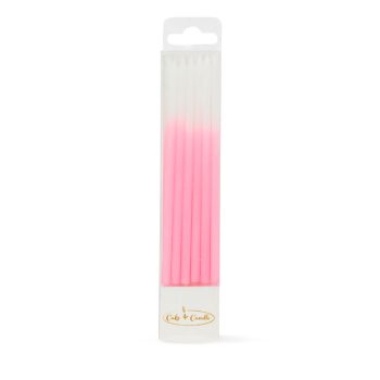 Cake & Candle Ombre Cake Candles Pink Pack of 12