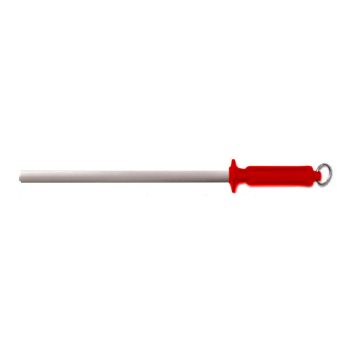 Diamond Steel Oval Sharpening Rod Red (2 Sizes)