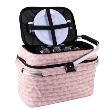 Avanti Insulated Picnic Basket Boho Rainbows 4 Person