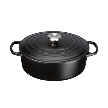 Le Creuset Cast Iron Casserole 27cm Satin Black