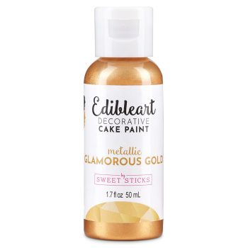 Sweet Sticks Edibleart Paint Metallic Glamorous Gold 50ml