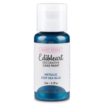 Sweet Sticks Edibleart Paint Metallic Deep Sea Blue 15ml