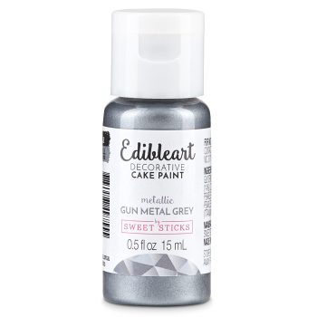 Sweet Sticks Edibleart Paint Metallic Gun Metal Grey 15ml