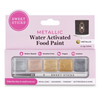 Sweet Sticks Water Activated Metallic Food Paint Metallic Mini Palette