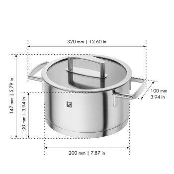 63091 – Zwilling Vitality Stew pot 20cm – Dimensions