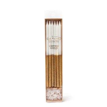 Cake & Candle Gold Glitter Dipped Cake Candles