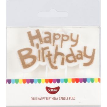 GoBake Gold Happy Birthday Candle