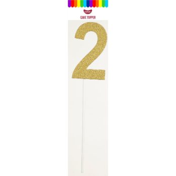 GoBake Paper Cake Topper Gold 2
