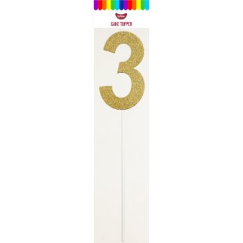 GoBake Paper Cake Topper Gold 3