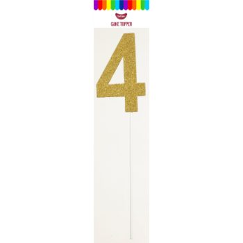 GoBake Paper Cake Topper Gold 4