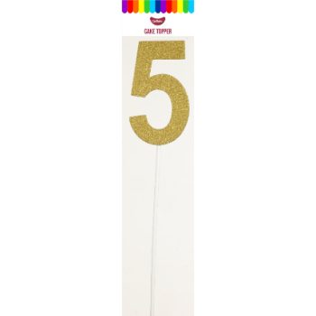 GoBake Paper Cake Topper Gold 5