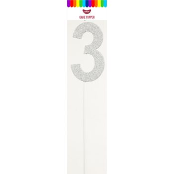 GoBake Paper Cake Topper Silver 3