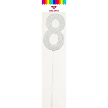 GoBake Paper Cake Topper Silver 8