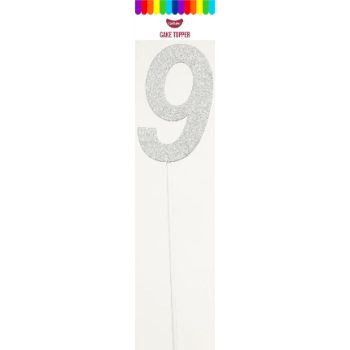 GoBake Paper Cake Topper Silver 9