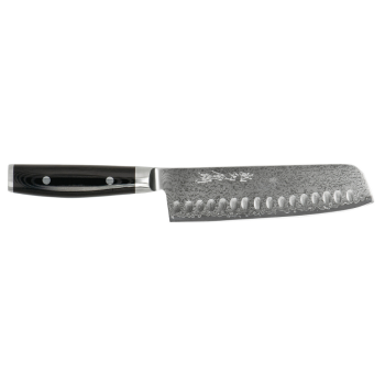 Yaxell Ran PLUS Scalloped Nakiri Knife 18cm