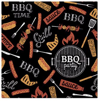 PAW Decor Lunch Napkins 33cm BBQ Party Pack of 20