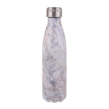 Oasis Insulated Stainless Steel Drink Bottle Silver Quartz 500ml