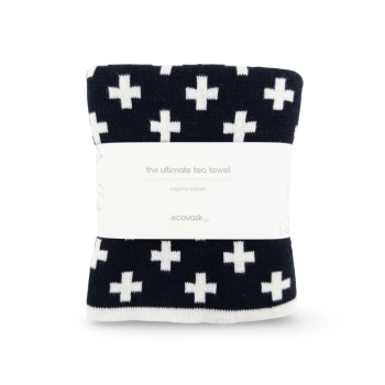 Ecovask 'The Ultimate Tea Towel' Plus Monochrome 60x40cm