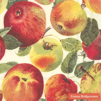 IHR Lunch Napkin Apples Cream Emma Bridgewater
