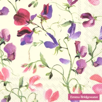 IHR Lunch Napkin Sweet Pea Cream Emma Bridgewater