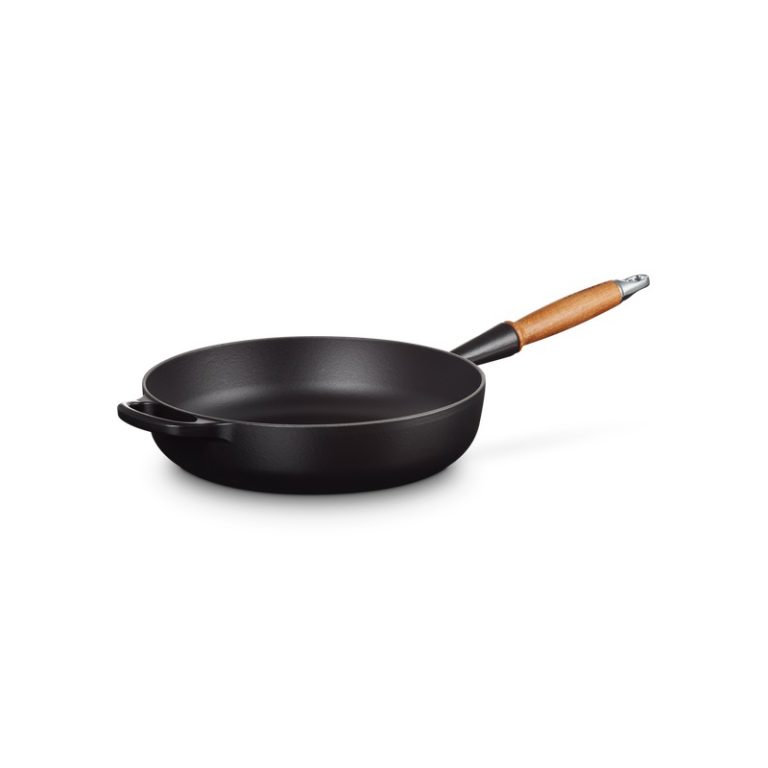 Shop Le Creuset Signature Cast Iron Sauté Pan with Wooden Handle 28cm