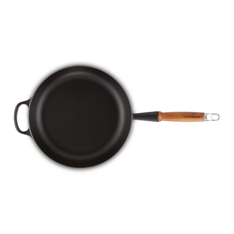 Shop Le Creuset Signature Cast Iron Sauté Pan with Wooden Handle 28cm