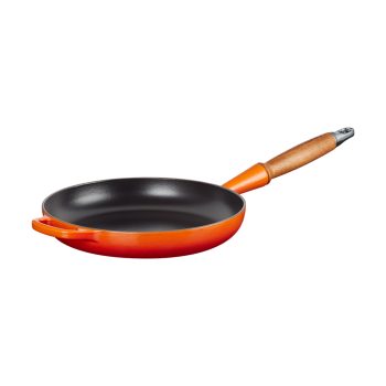 Le Creuset Signature Cast Iron Frying Pan Wooden Handle 26cm Volcanic Angle 1