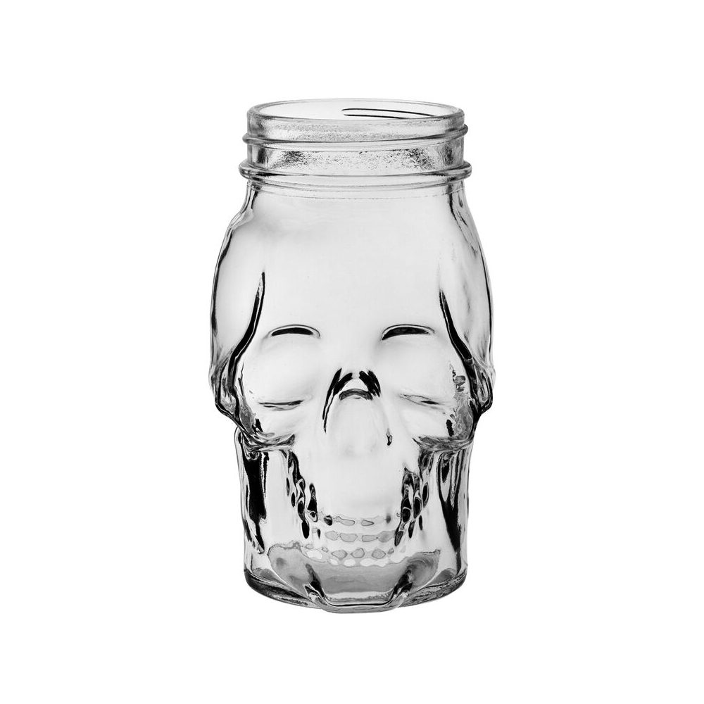 Utopia Tiki Skull Glass Jar 500ml Chef's Complements