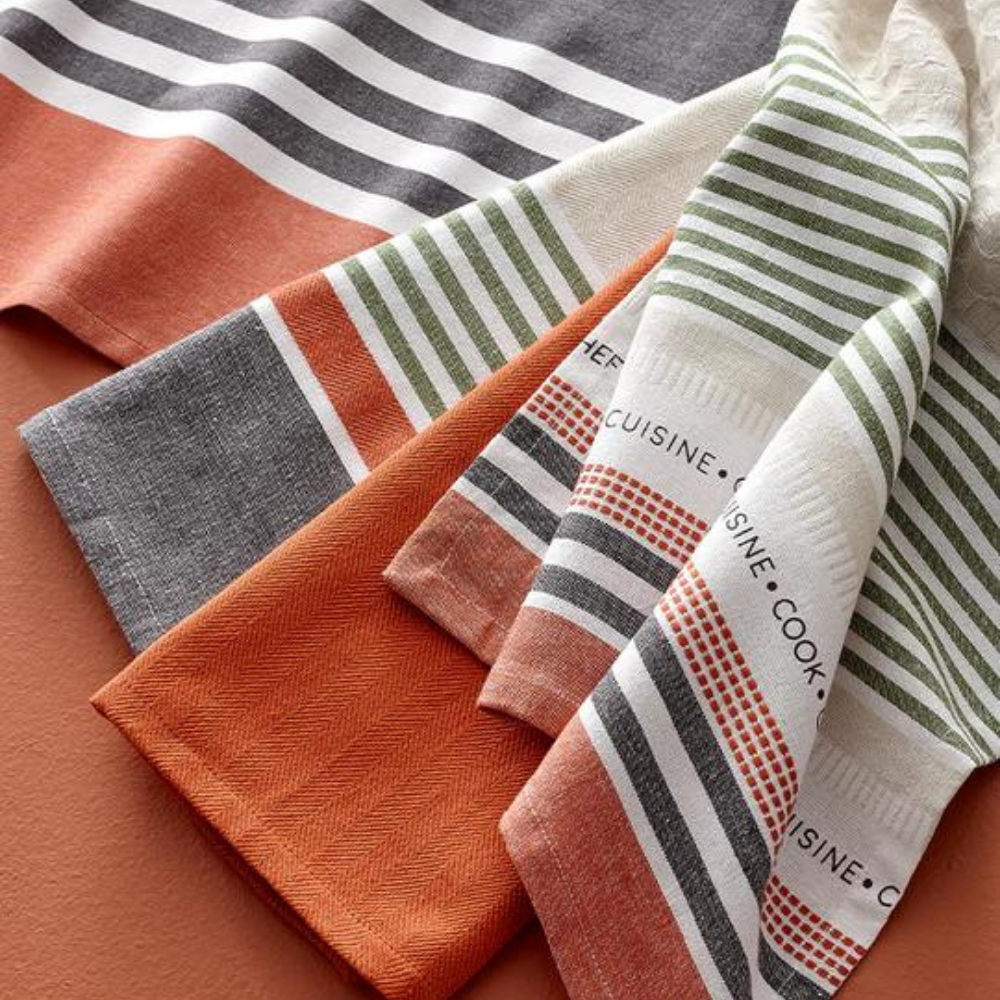 Ladelle Intrinsic Kitchen Towel 3 Pack (2 Colours) Chef's Complements