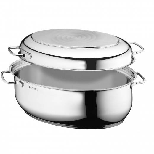 WMF Cromargan Stainless Steel Covered Oval Roasting Pan 8.5L Product Image 1