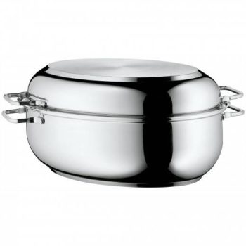 WMF Cromargan Stainless Steel Covered Oval Roasting Pan 8.5L