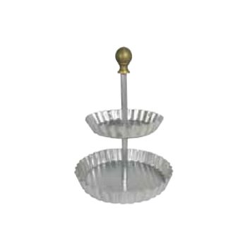 Ottinetti Aluminium Coffee Time 2-Tier Cake Stand