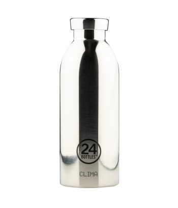 24Bottles Clima Insulated Drink Bottle 500ml Platinum Mirror Steel