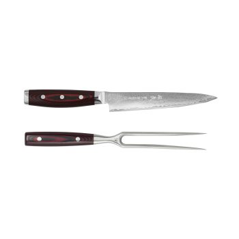 Yaxell Super Gou Carving Knife & Fork Set